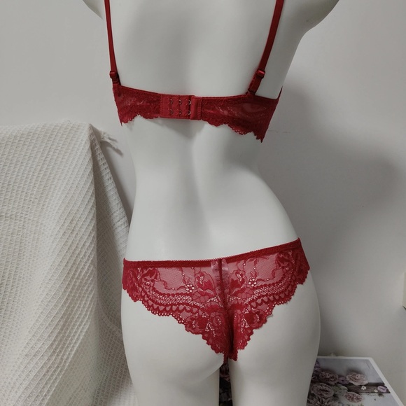 3pcs Set Shirohato embroidered push-up bra & thong & panties Japanese Brand - Picture 10 of 16